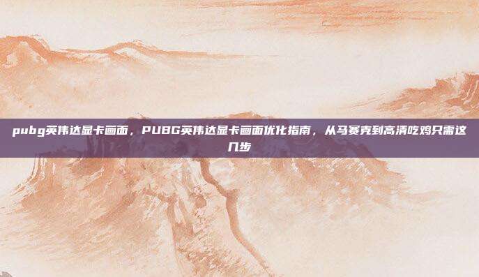 pubg英伟达显卡画面,PUBG英伟达显卡画面优化指南,从马赛克到高清吃鸡只需这几步