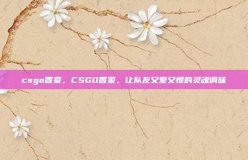 csgo香菜,CSGO香菜,让队友又爱又恨的灵魂调味