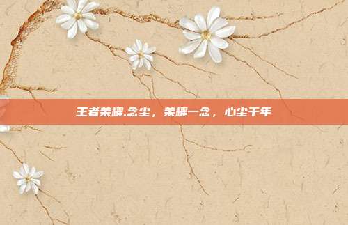 王者荣耀.念尘,荣耀一念,心尘千年