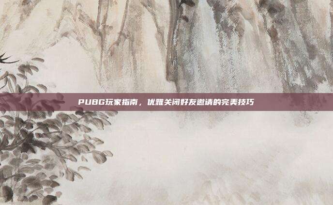 PUBG玩家指南,优雅关闭好友邀请的完美技巧