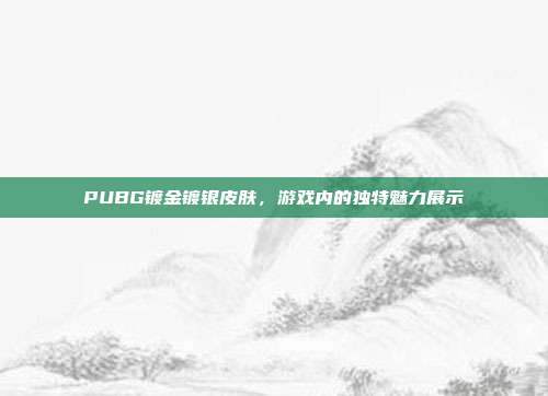 PUBG镀金镀银皮肤,游戏内的独特魅力展示