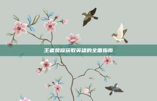 王者荣耀获取英雄的全面指南