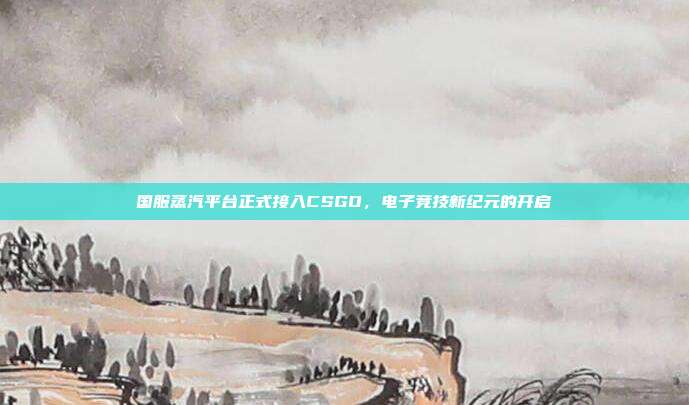 国服蒸汽平台正式接入CSGO,电子竞技新纪元的开启