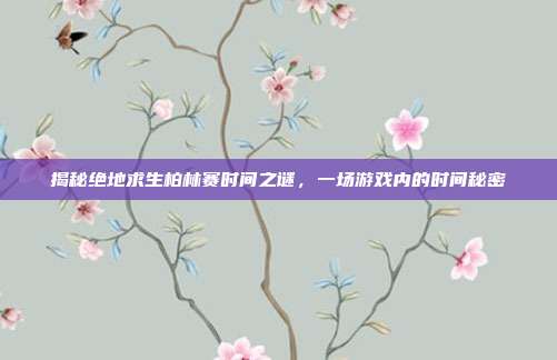 揭秘绝地求生柏林赛时间之谜,一场游戏内的时间秘密