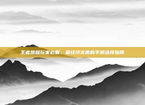 王者荣耀玩家必看,最经济实惠的手机选择指南