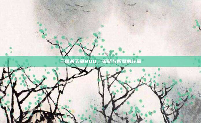三国杀玉玺200,策略与智慧的较量