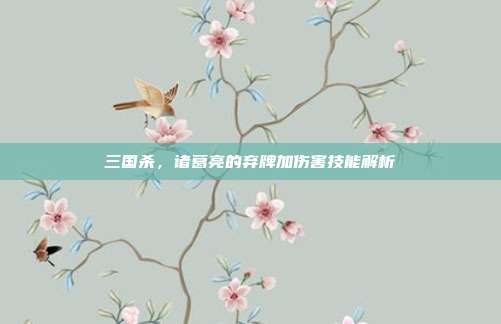 三国杀,诸葛亮的弃牌加伤害技能解析