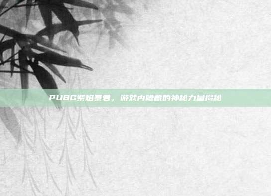 PUBG紫焰暴君,游戏内隐藏的神秘力量揭秘