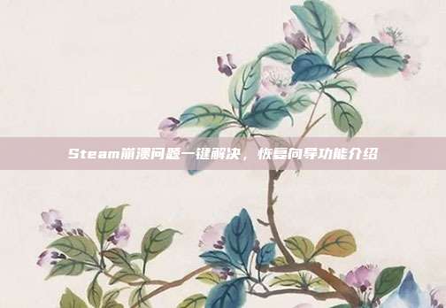 Steam崩溃问题一键解决,恢复向导功能介绍