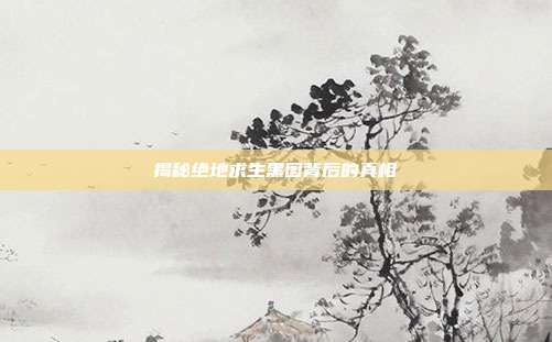 揭秘绝地求生黑图背后的真相
