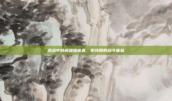 逆战中的英雄猎食者,史诗般的战斗体验