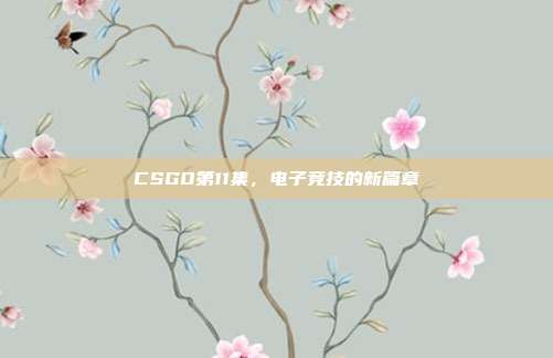 CSGO第11集,电子竞技的新篇章