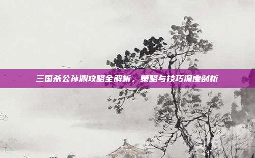 三国杀公孙渊攻略全解析,策略与技巧深度剖析