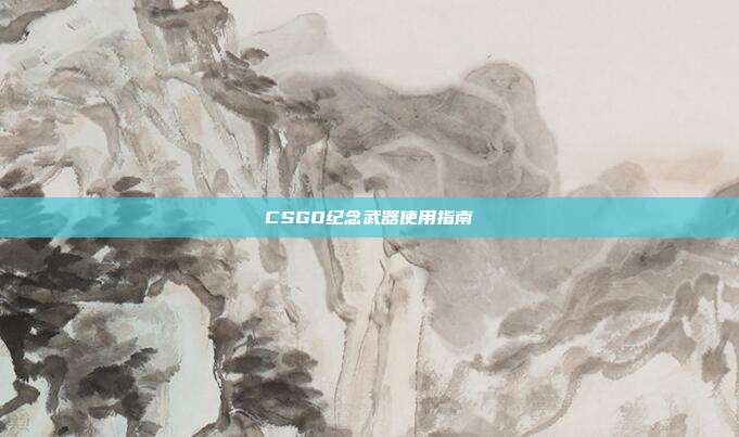 CSGO纪念武器使用指南