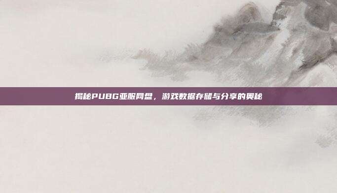 揭秘PUBG亚服网盘,游戏数据存储与分享的奥秘