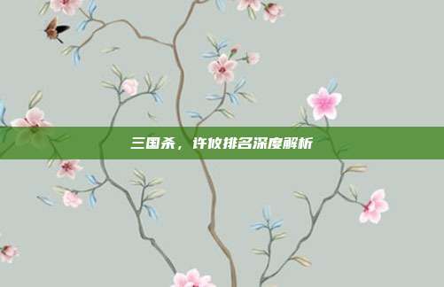 三国杀,许攸排名深度解析