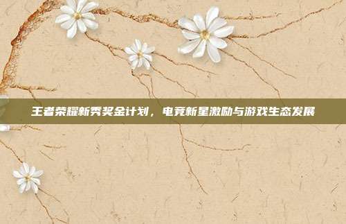 王者荣耀新秀奖金计划,电竞新星激励与游戏生态发展