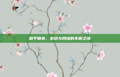 和平精英,游戏与网络的不解之缘