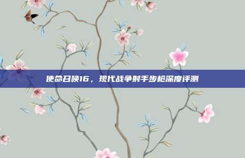 使命召唤16,现代战争射手步枪深度评测