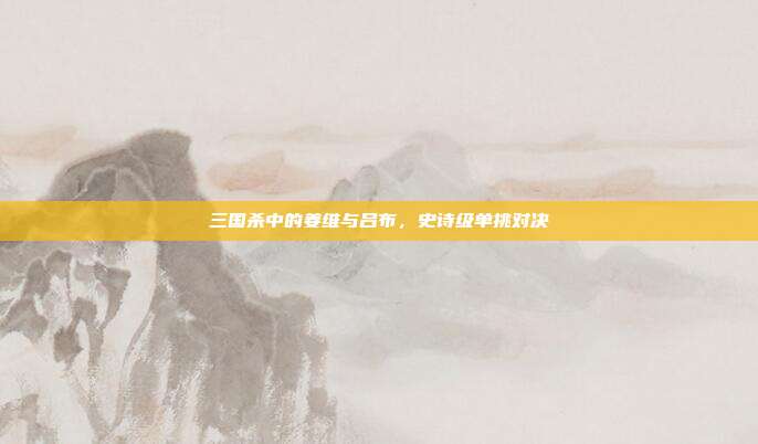 三国杀中的姜维与吕布,史诗级单挑对决