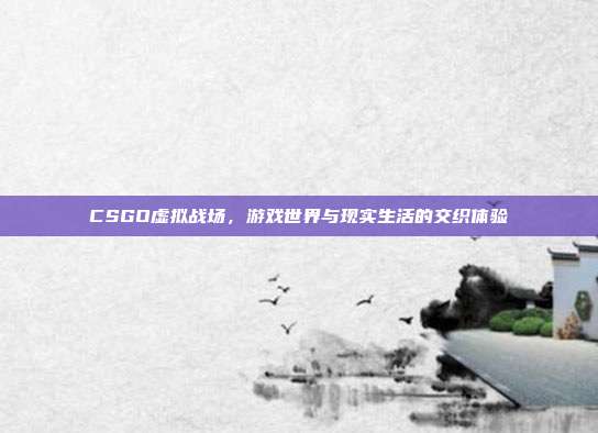 CSGO虚拟战场,游戏世界与现实生活的交织体验
