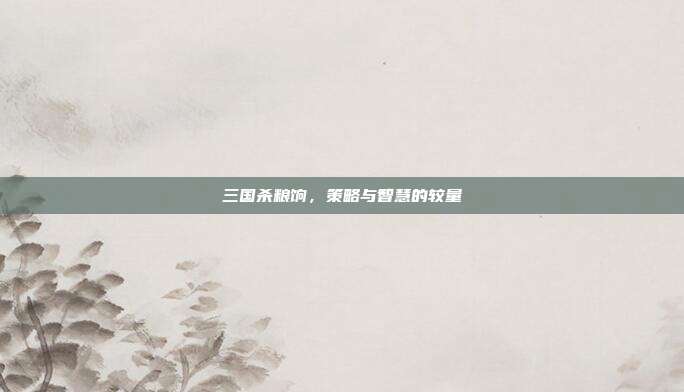 三国杀粮饷,策略与智慧的较量