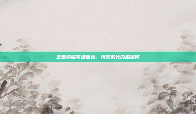 王者荣耀等级图标,玩家成长的里程碑