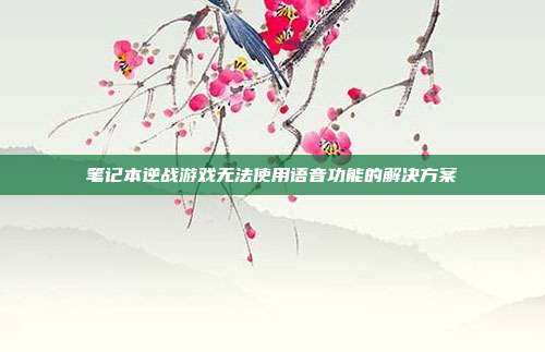笔记本逆战游戏无法使用语音功能的解决方案