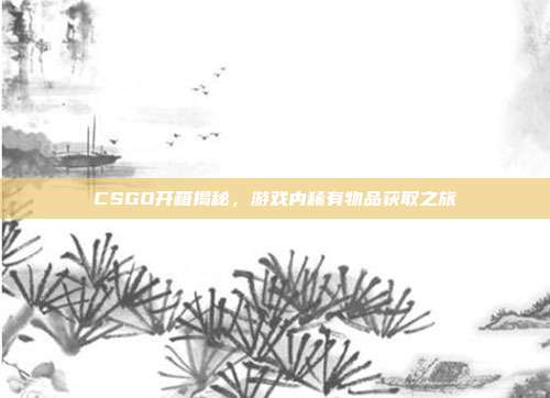 CSGO开箱揭秘,游戏内稀有物品获取之旅