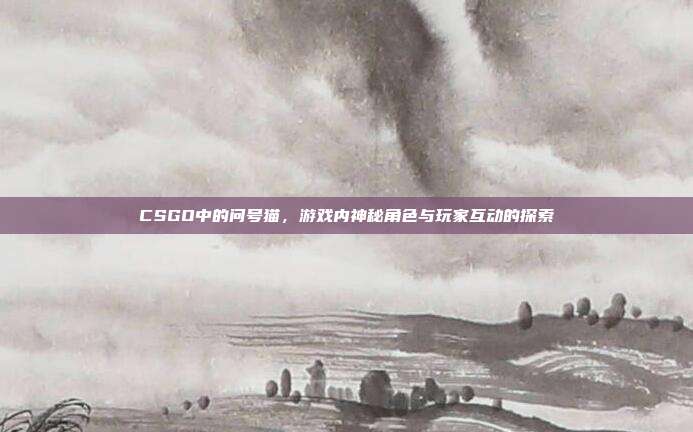 CSGO中的问号猫,游戏内神秘角色与玩家互动的探索