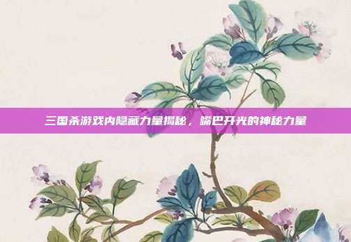 三国杀游戏内隐藏力量揭秘,嘴巴开光的神秘力量