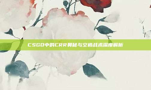 CSGO中的CRR奥秘与空格战术深度解析