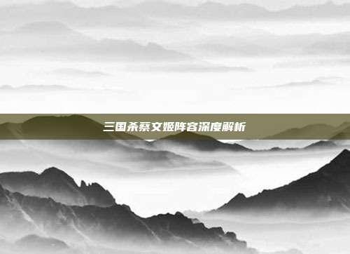 三国杀蔡文姬阵容深度解析