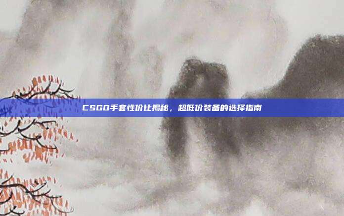 CSGO手套性价比揭秘,超低价装备的选择指南