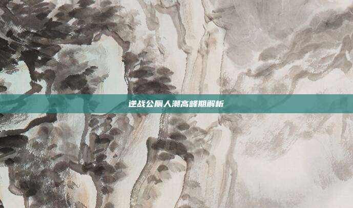 逆战公厕人潮高峰期解析