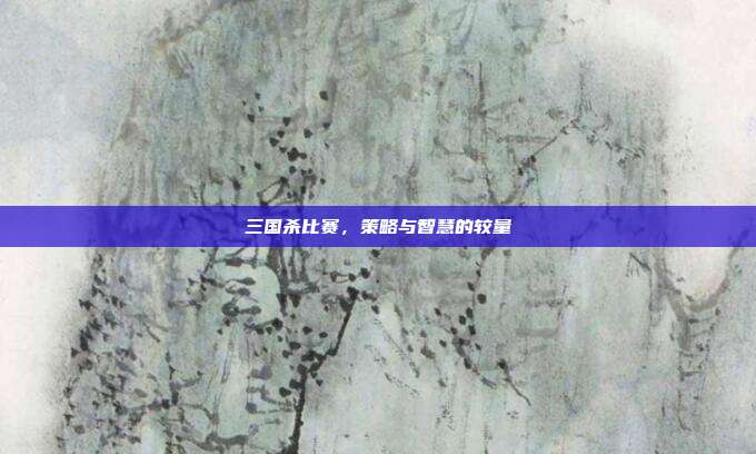 三国杀比赛,策略与智慧的较量