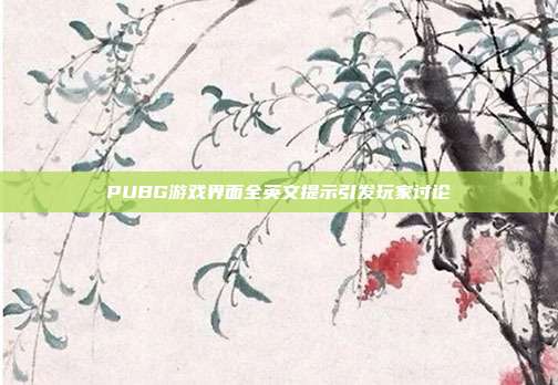 PUBG游戏界面全英文提示引发玩家讨论