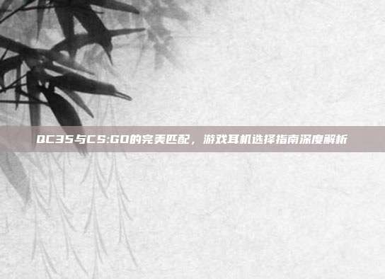 QC35与CS:GO的完美匹配,游戏耳机选择指南深度解析