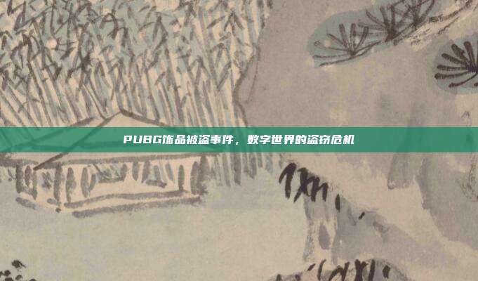 PUBG饰品被盗事件,数字世界的盗窃危机