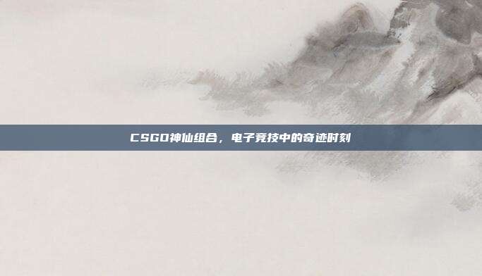 CSGO神仙组合,电子竞技中的奇迹时刻