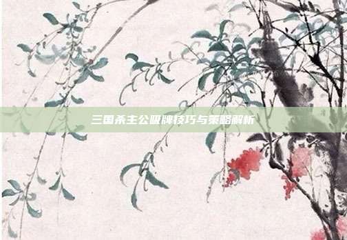 三国杀主公吸牌技巧与策略解析