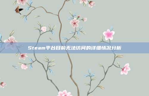 Steam平台目前无法访问的详细情况分析