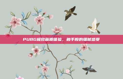PUBG极致画质体验,触手般的细腻感受
