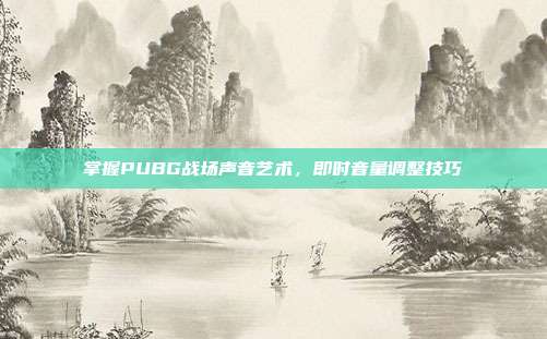 掌握PUBG战场声音艺术,即时音量调整技巧