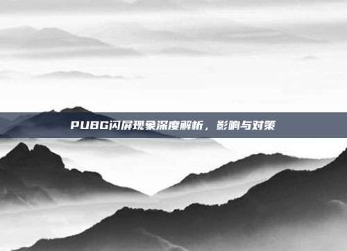 PUBG闪屏现象深度解析,影响与对策