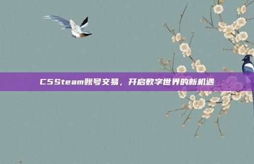 C5Steam账号交易,开启数字世界的新机遇
