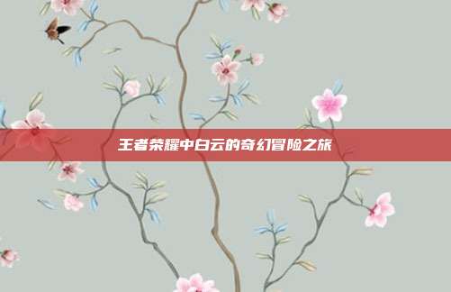王者荣耀中白云的奇幻冒险之旅