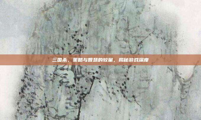 三国杀,策略与智慧的较量,揭秘游戏深度