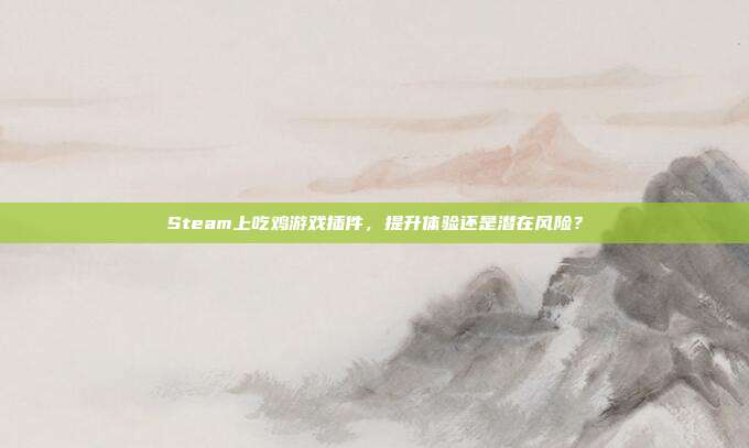 Steam上吃鸡游戏插件,提升体验还是潜在风险?