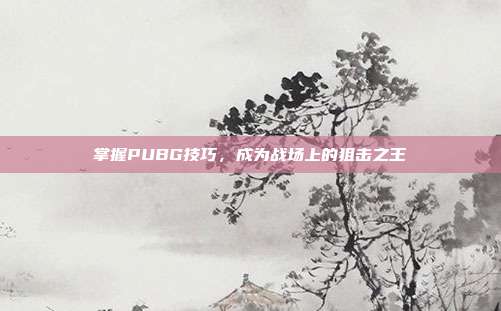 掌握PUBG技巧,成为战场上的狙击之王